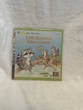 Vintage 1986 Golden Book Little Raccoon Takes Charge